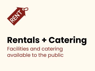Rentals and Catering: Facilities and catering available to the public, located in Red Deer